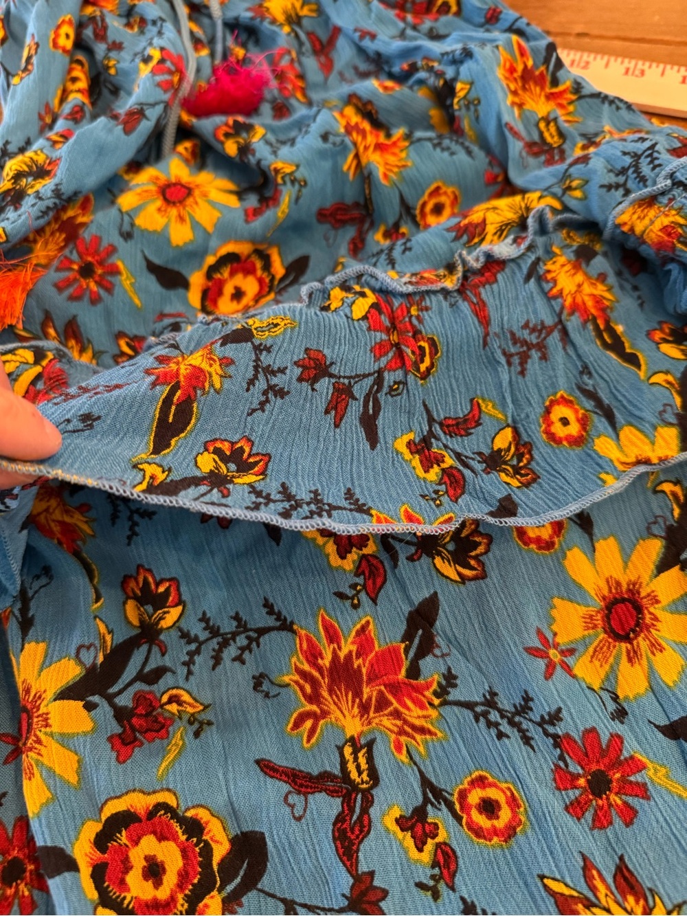Out From Under Urban Outfitters Boho Floral Tiered Maxi Skirt M/L - Picture 3 of 8